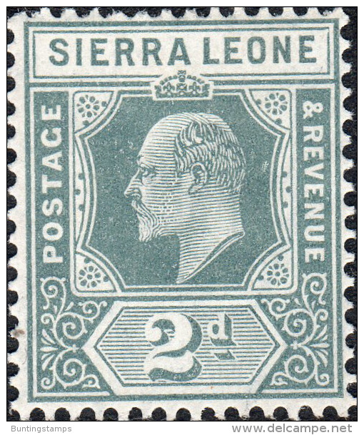 Sierra Leone 1907-12 SG99*108  set to 1/= incl shades  lightly mounted mint