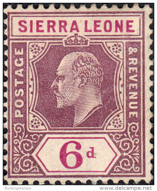 Sierra Leone 1907-12 SG99*108  set to 1/= incl shades  lightly mounted mint