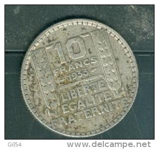 Piece 10 Francs Type Turin Argent Silver Année 1933  - Pia11803 - 10 Francs