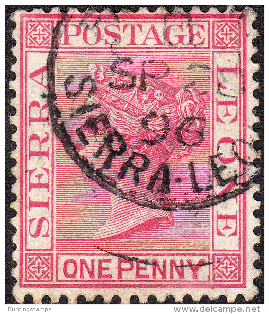 Sierra Leone 1884-91 SG27-33 Set To 4d (incl Shade) CrownCA Fine Used - Sierra Leone (...-1960)