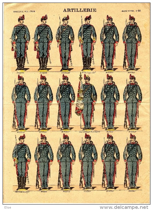 ARTILLERIE   IMAGERIE PELLERIN EPINAL  PLANCHE  68 - Uniforms