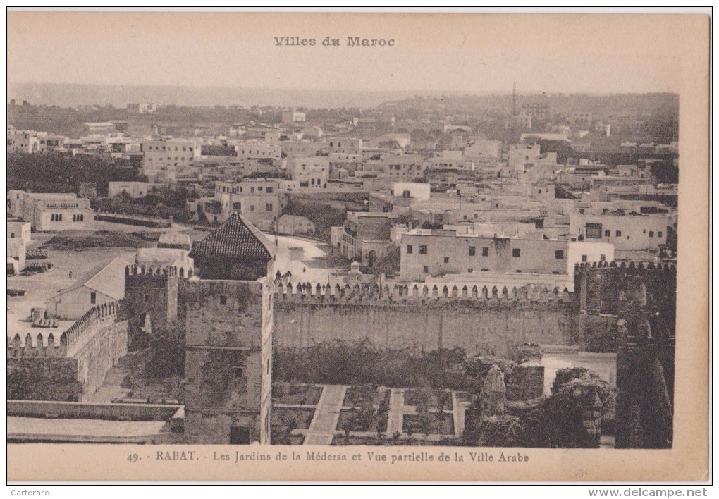 CPA,CARTE ANCIENNE,AFRIQUE,AFRICA,MAROC,MOROCCO,RABAT - Rabat