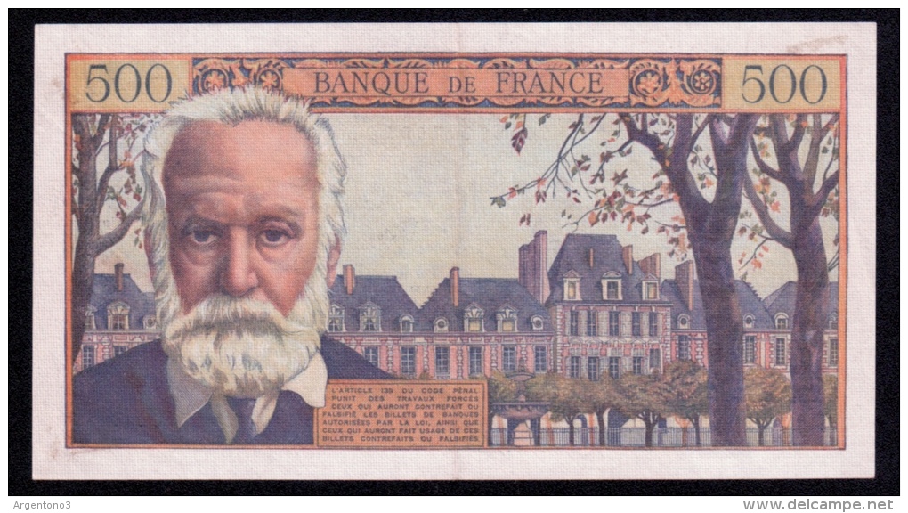 France 500 Francs 4.3.1954 XF-aUNC - 500 F 1954-1958 ''Victor Hugo''