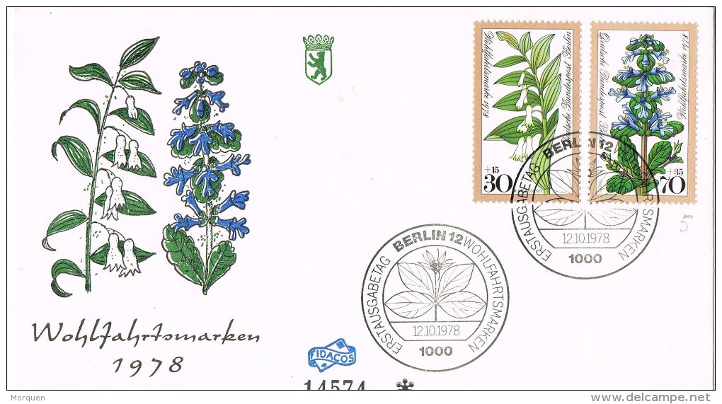14501. Carta F.D.C. Berlin (alemania Berlin)  1978. Plantes Medicinals - Geneeskrachtige Planten