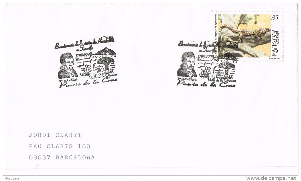 14512. Carta PUERTO De La CRUZ (Canarias) 1999. Framacia, Von Humbold - Cartas & Documentos