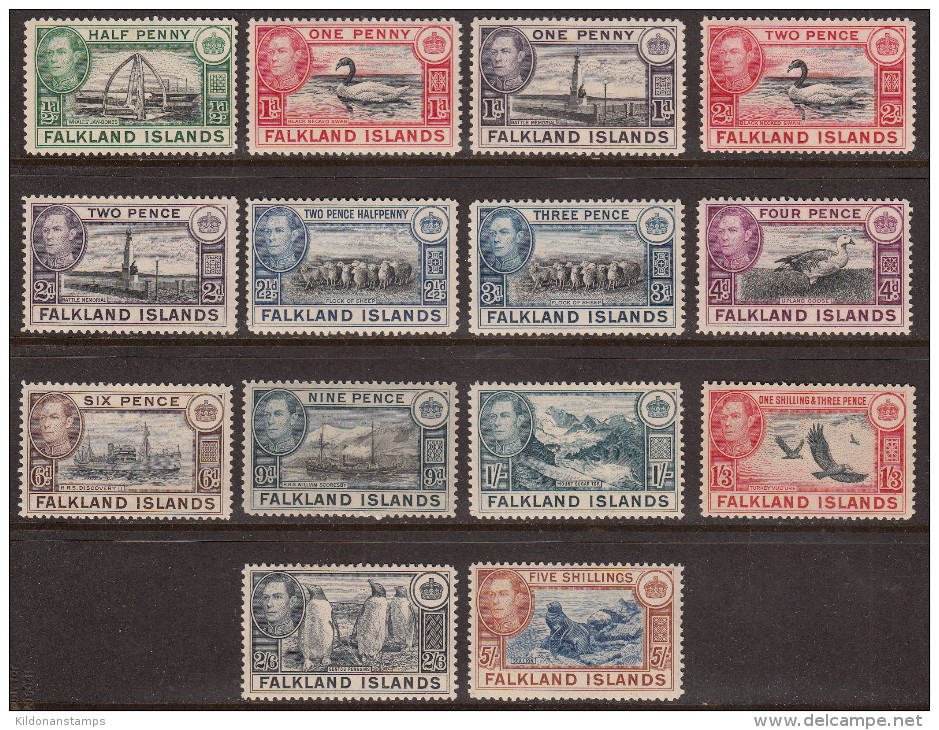 Falkland Islands 1938-46 Mint Mounted, Sc# 84-94, SG 146-151, 153-155,157-161 - Falkland