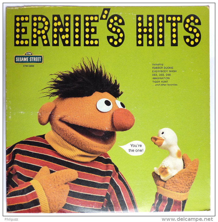 RARE Disque Vinyle 33T SESAME STREET - ERNIE'S HITS - CRA CTW 22056 1974 RUE SESAME - Schallplatten & CD