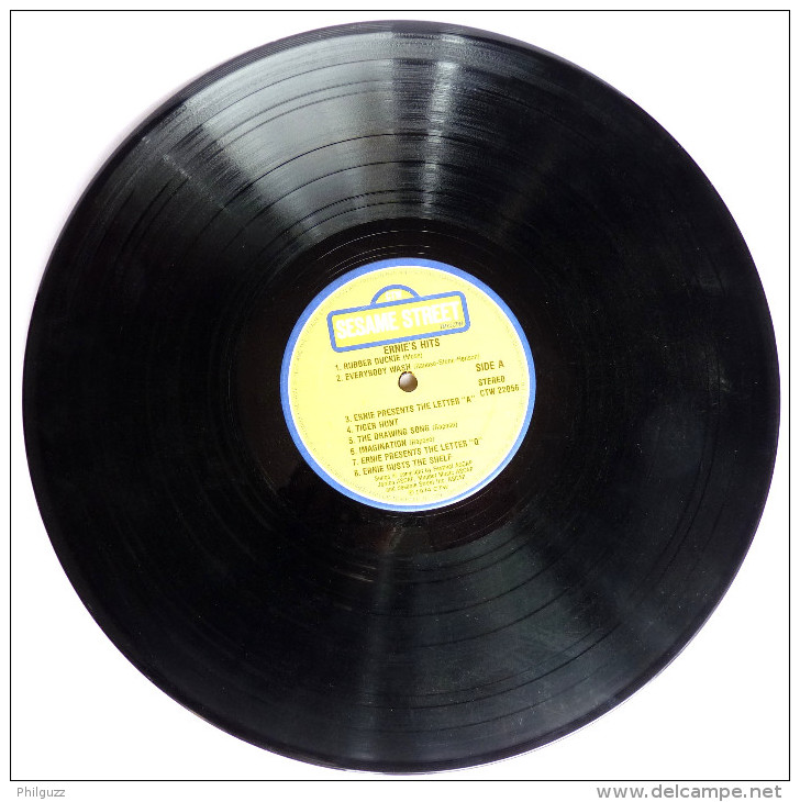 RARE Disque Vinyle 33T SESAME STREET - ERNIE'S HITS - CRA CTW 22056 1974 RUE SESAME - Discos & CD