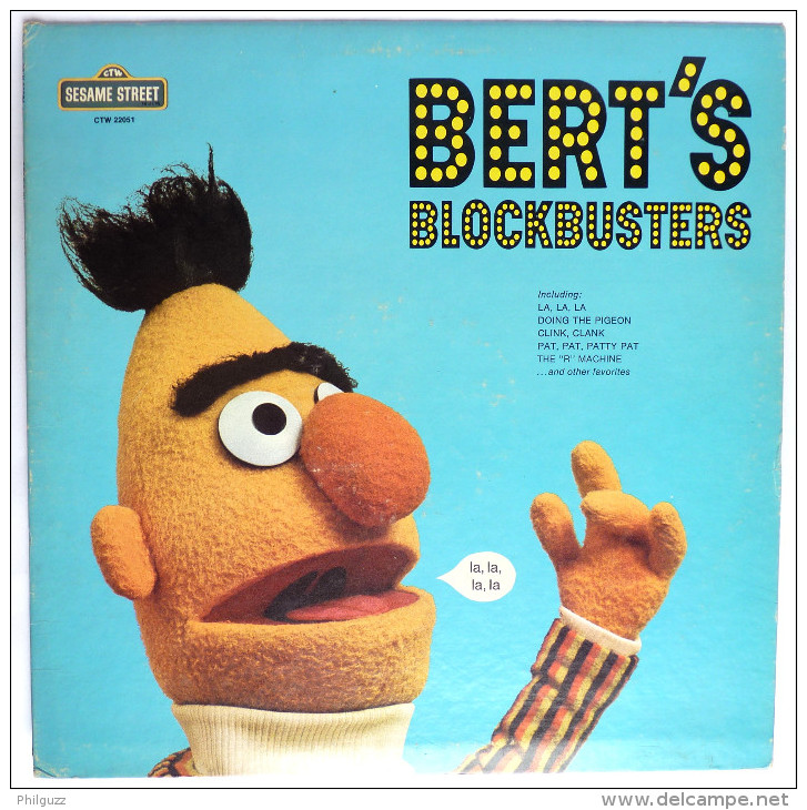 RARE Disque Vinyle 33T SESAME STREET - BART'S BLOCKBUSTERS - CRA CTW 22051 1974 RUE SESAME - Disques & CD