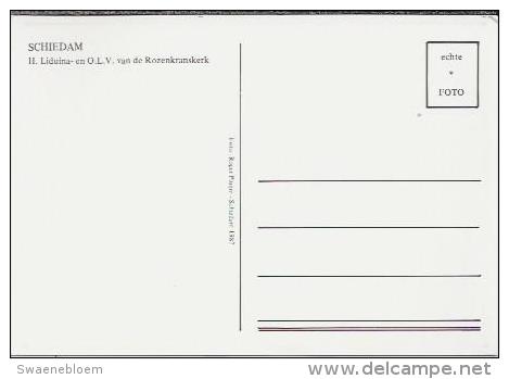 NL.- Schiedam. H. Liduina- En O.L.V. Van De Rozenkranskerk. Foto: Roger Pluijm 1987.  Echte Foto Op Kaart. 2 Scans - Schiedam