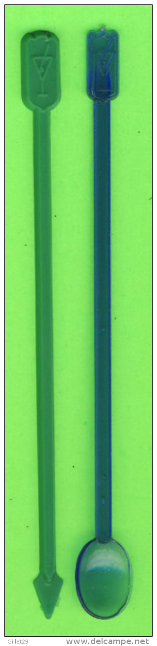 MÉLANGEURS À BOISSON - LOT DE 3 TOUILLEURS - VERRE  - - Swizzle Sticks