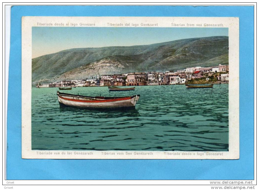 TIBERIADE-vue Du Lac Génézareth-barques Et Habitations-editions Cv Imberger -jérusalem - Palestine