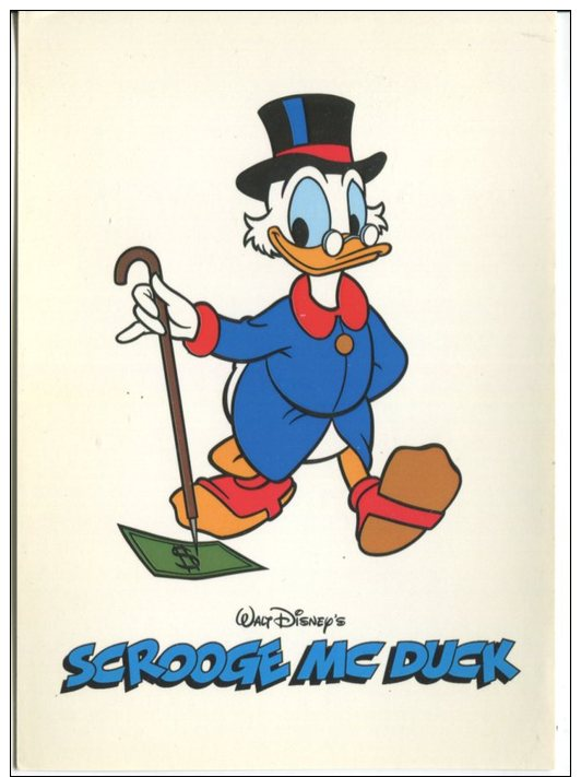 W & G Postcard, Walt Disney´s Scrooge McDuck (1990) - Other & Unclassified