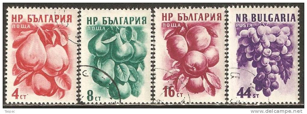 Bulgaria 1956 Mi# 982-985 Used - Fruits (I) - Used Stamps