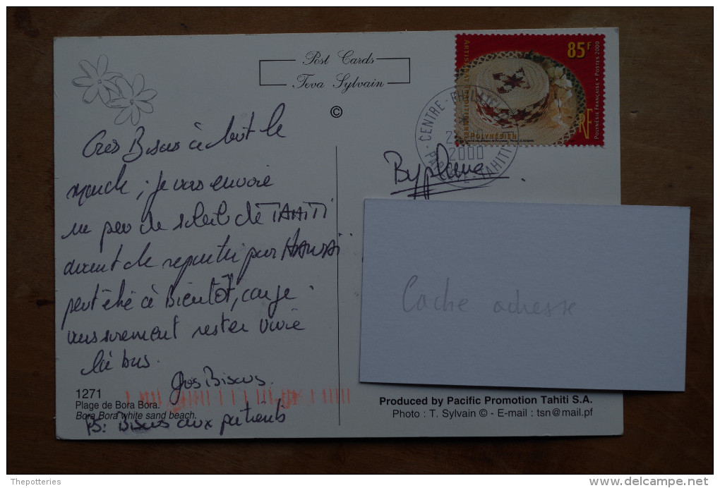 3-519 Carte Postale Tahiti An 2000 Chapeau Paille Hat - Lettres & Documents