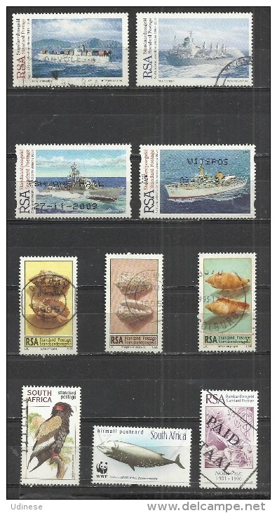 TEN AT A TIME - SOUTH AFRICA - LOT OF 10 DIFFERENT COMMENORATIVE 3 - USED OBLITERE GESTEMPELT USADO - Collezioni & Lotti