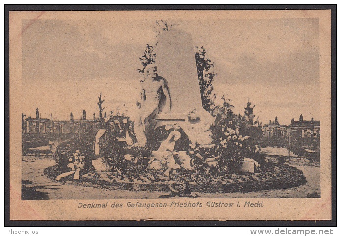 GERMANY - Güstrow, Gustrow - Old Postcard, Monument, Denkmal Des Gefangen - Friedhofs - Guestrow