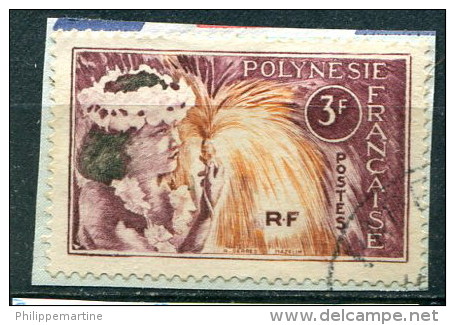 Polynésie Française 1964 -  YT 28 (o) Sur Fragment - Used Stamps