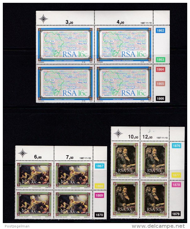 SOUTH AFRICA, 1987, MNH Control Block Of 4, Bible,  M 716-718 - Unused Stamps