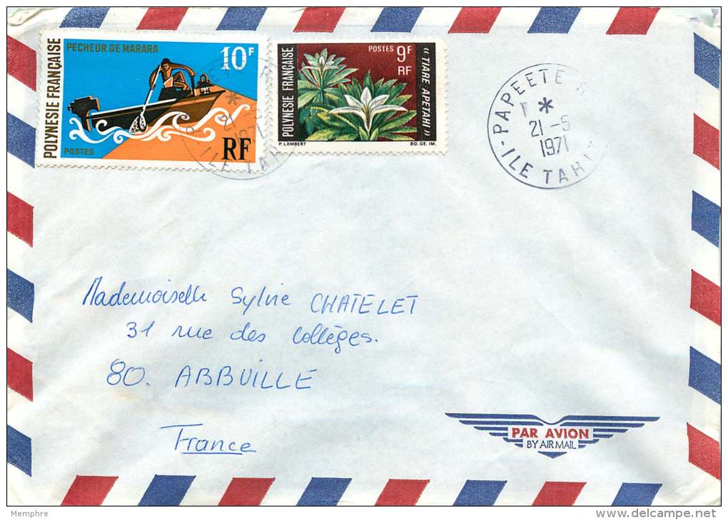 1971  Lettre Avion Pour La France  Yv 64, 82 - Briefe U. Dokumente