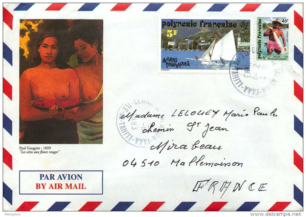 1993  Lettre Avion  Pour La France  Yv 403, 427 (de Carnet) - Lettres & Documents