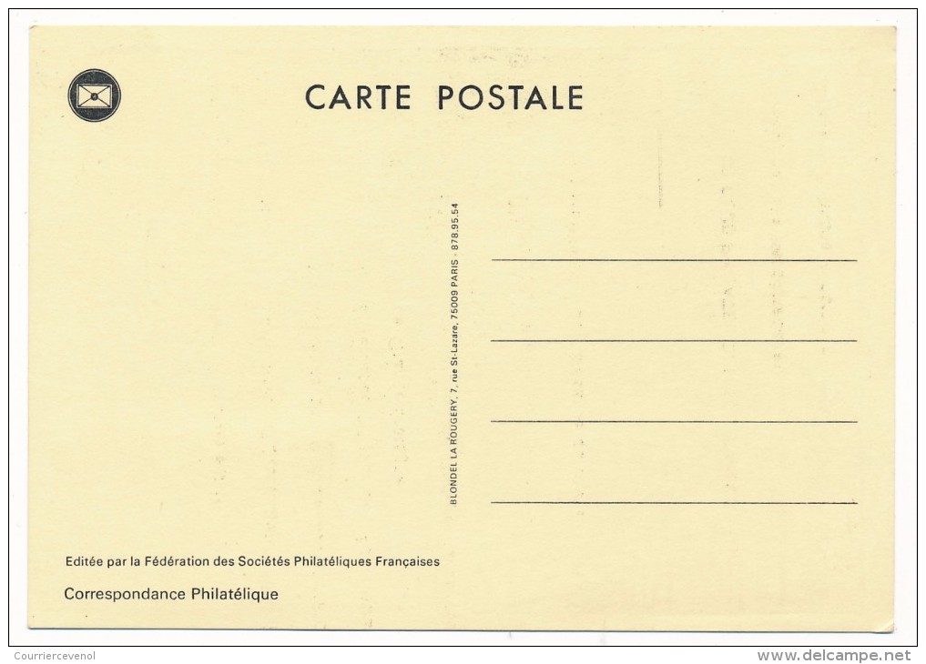 FRANCE => Carte Locale - 2,00 + 0,40 - Journée Du Timbre "Le Quai Du Parti" DIDEROT - TOULON 1984 - Día Del Sello
