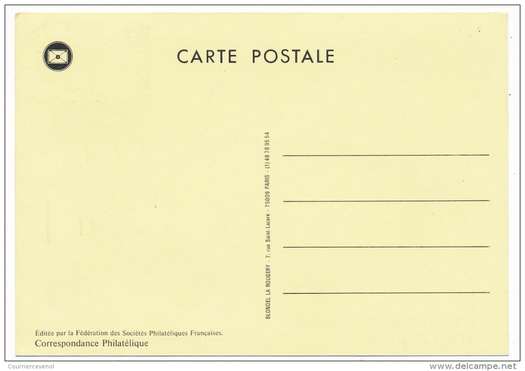 FRANCE => Carte Locale - 2,20 + 0,60 - Journée Du Timbre - "La Chapelle" - Voiture Montée / TOULON 1988 - Tag Der Briefmarke