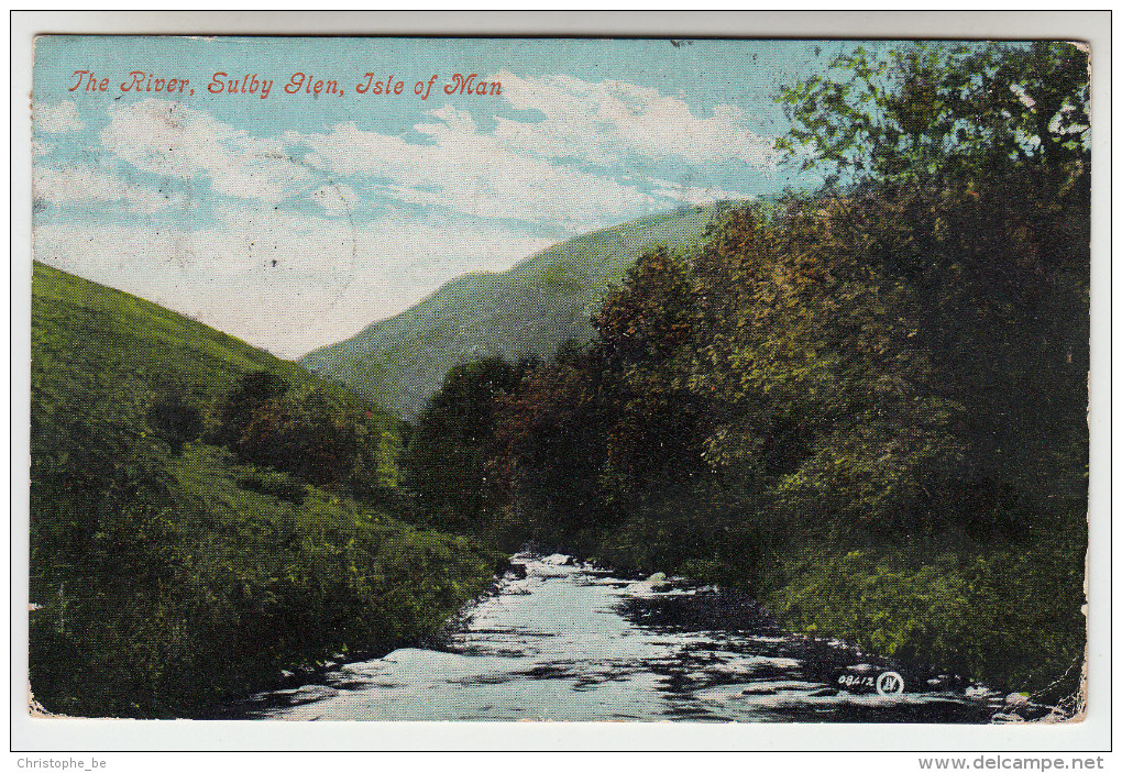 Old Postcard, The River Sulby Glen, Isle Of Man  (pk23027) - Man (Eiland)