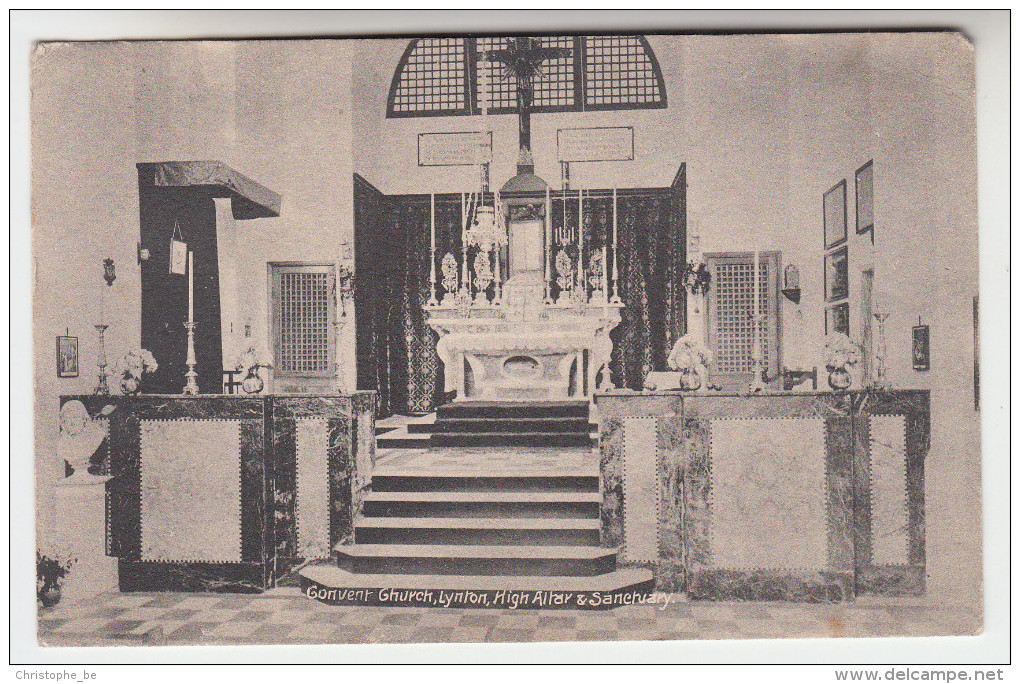 Old Postcard, Convent Chruch High Altar And Sanctuary (pk23029) - Lynmouth & Lynton