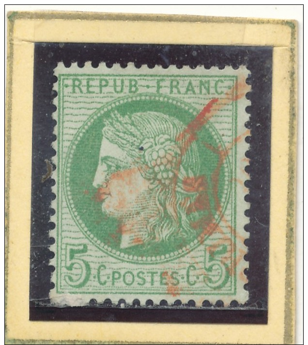 N°53 CACHET A DATE ROUGE. - 1871-1875 Ceres