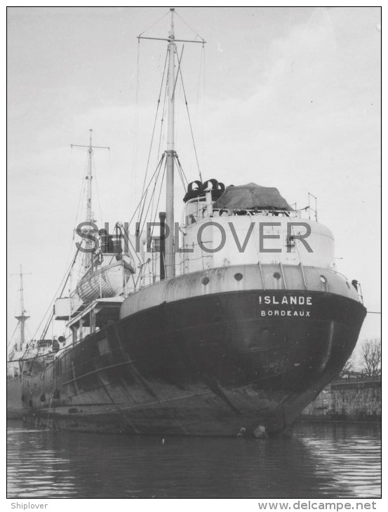 Chalutier Français ISLANDE - Photo Ancienne Originale / Vintage Photo - Bateau/ship/schiff - Bateaux