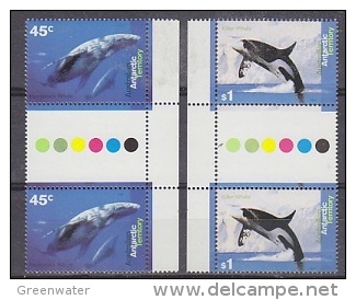 AAT 1995 Whales 2v Gutter  ** Mnh (24749) - Unused Stamps