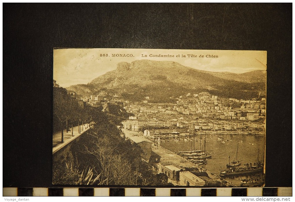 CPA MONACO, N° 865, LA CONDAMINE ET TETE DE CHIEN , 1912 - La Condamine