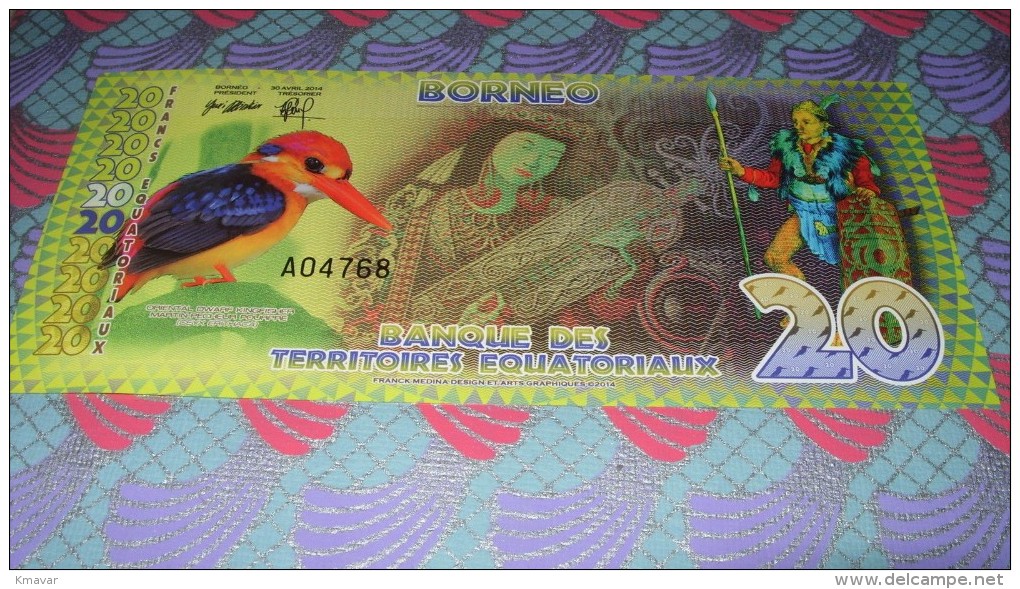 Bank Of The Equatorial Territories Borneo 20 Francs 2014 POLYMER, UNC - Autres & Non Classés