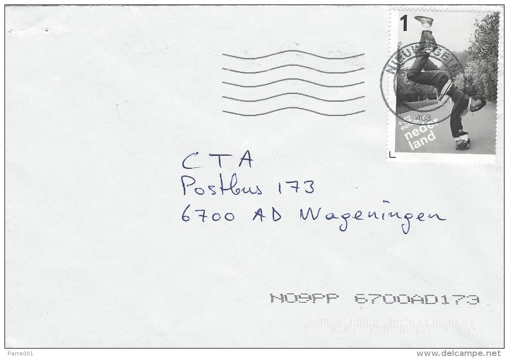 Netherlands Nederland 2014 Nieuwegein Rollerskater Surtaxe Stamp Cover - Lettres & Documents