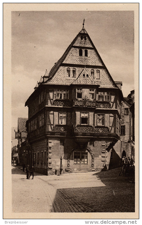 AK :MILTENBERG A. M.  - Hotel Zum Riesen   Karte Gel. 1922 - Miltenberg A. Main