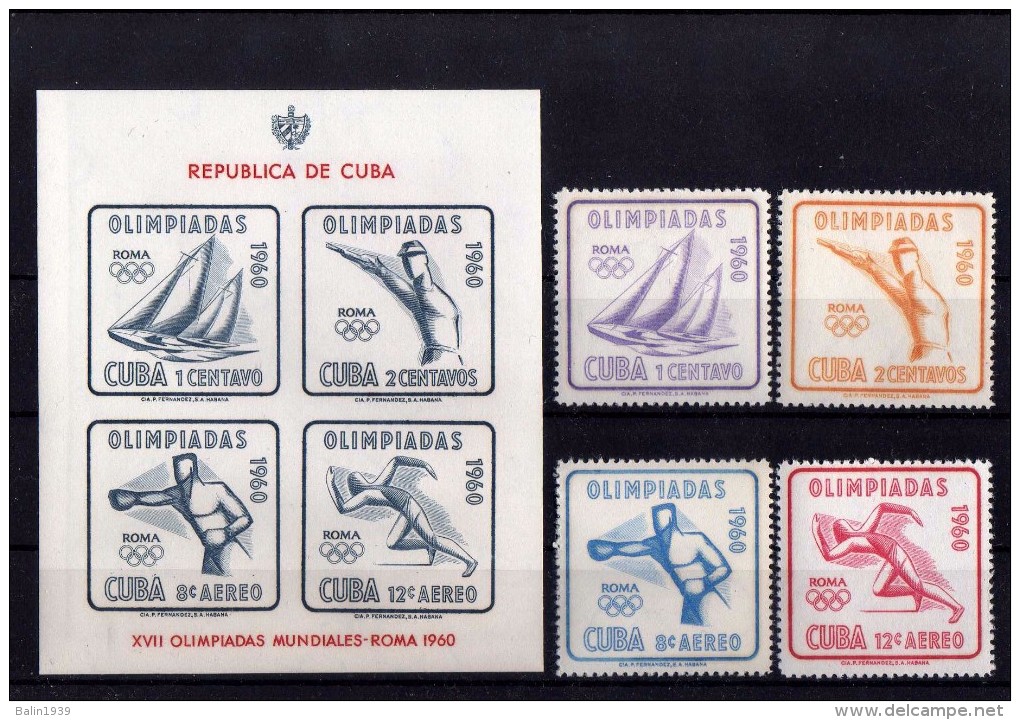 1960 - Cuba - JJOO De Roma - Yv.  - 532/533 - A 212/ A213HB 17 - MNH - 01 - Summer 1960: Rome