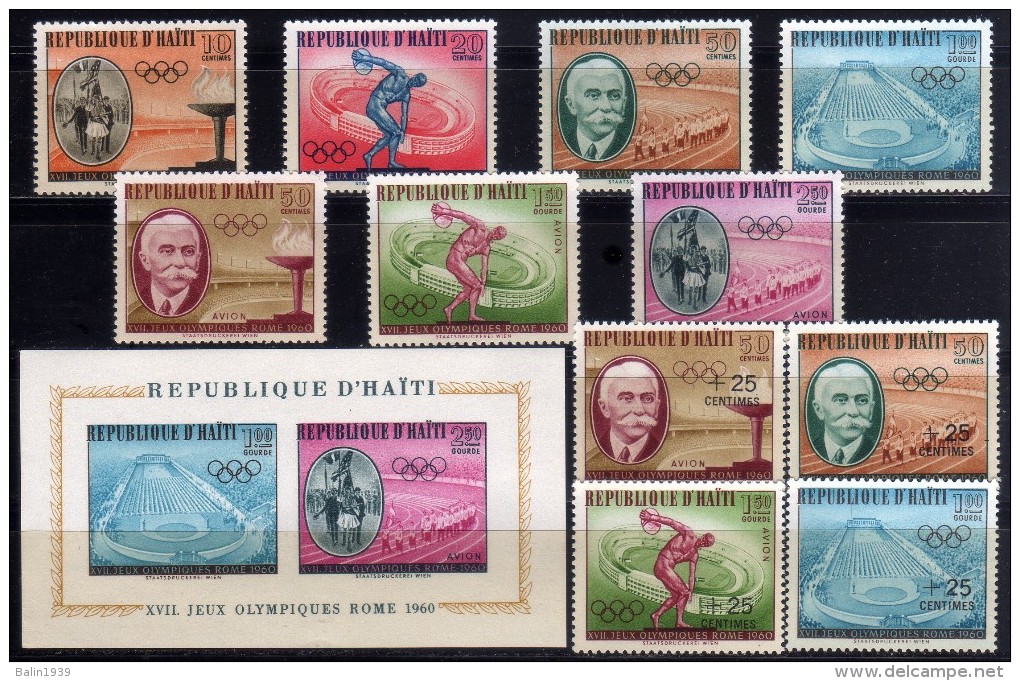 1960 - R. De Haiti - JJOO De Roma - Mi 629-639 - HB 14 - MNH - 01 - 12€ - Verano 1960: Roma