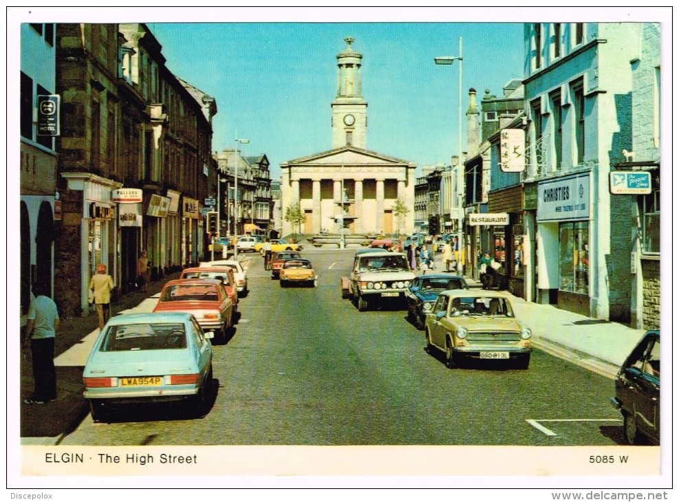 H3453 Elgin - The High Street - Auto Cars Voitures / Viaggiata 1979 - Moray