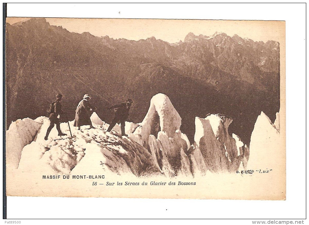 74 MASSIF Du MONT BLANC N° 58 : Sur Les Séracs Du Glacier Des Bossons / CPA Catala/lux NON CIRCULEE - Chamonix-Mont-Blanc