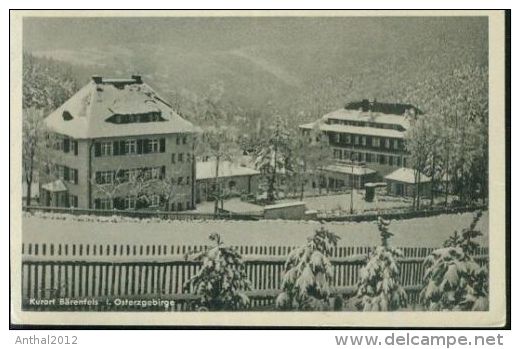 Rarität Bärenfels Osterzgebirge Gasthaus Im Winter Schnee 50er Verlag R. Kallmer - Bärenstein