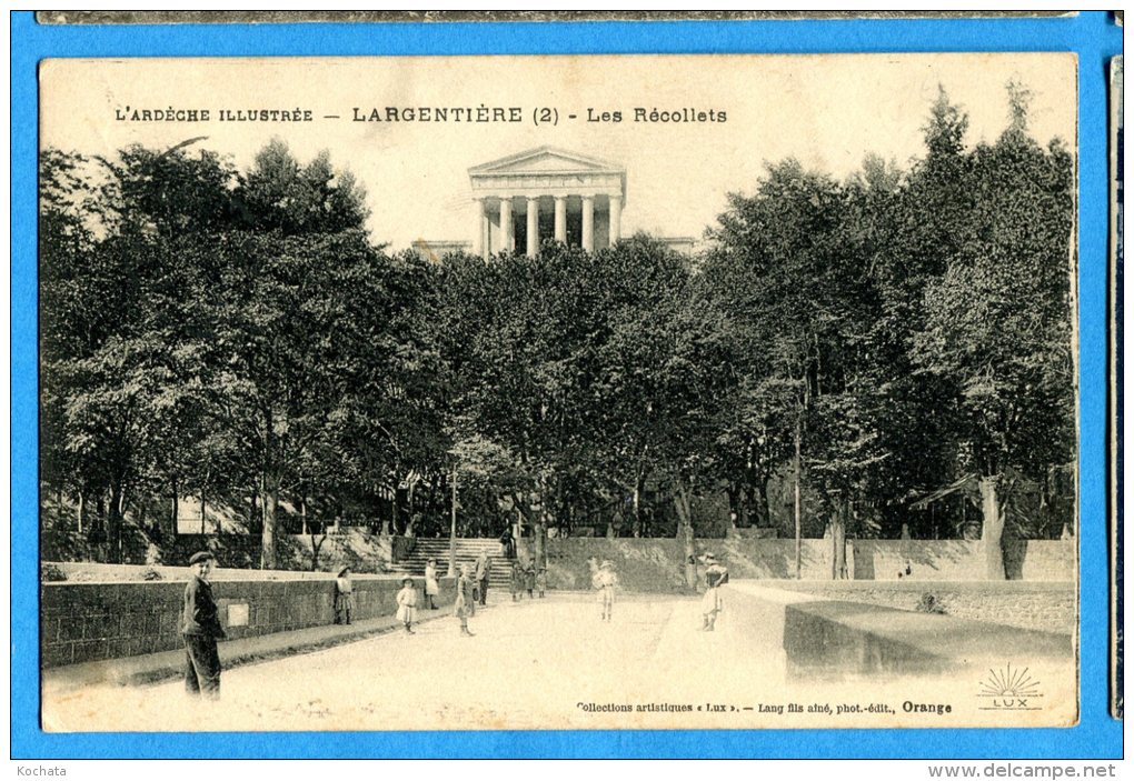 U223, Largentière, Les Récollets, Animée, Circulée 1923 - Largentiere