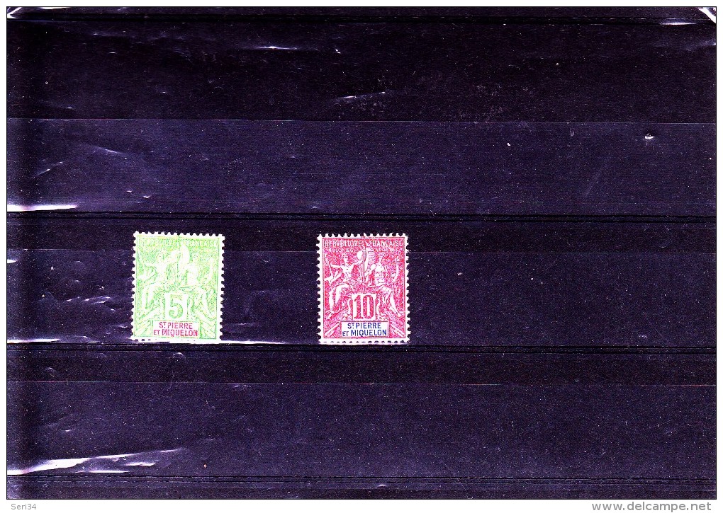ST PIERRE ET MIQUELON : Y&T : 72*-73* - Unused Stamps