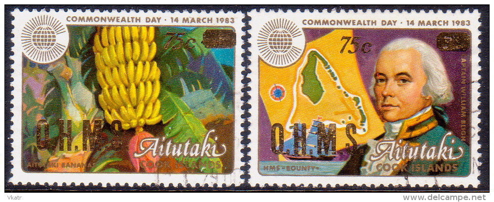 AITUTAKI Cook Islands 1985 SG #O38//O41 Part Set VF Used - Aitutaki