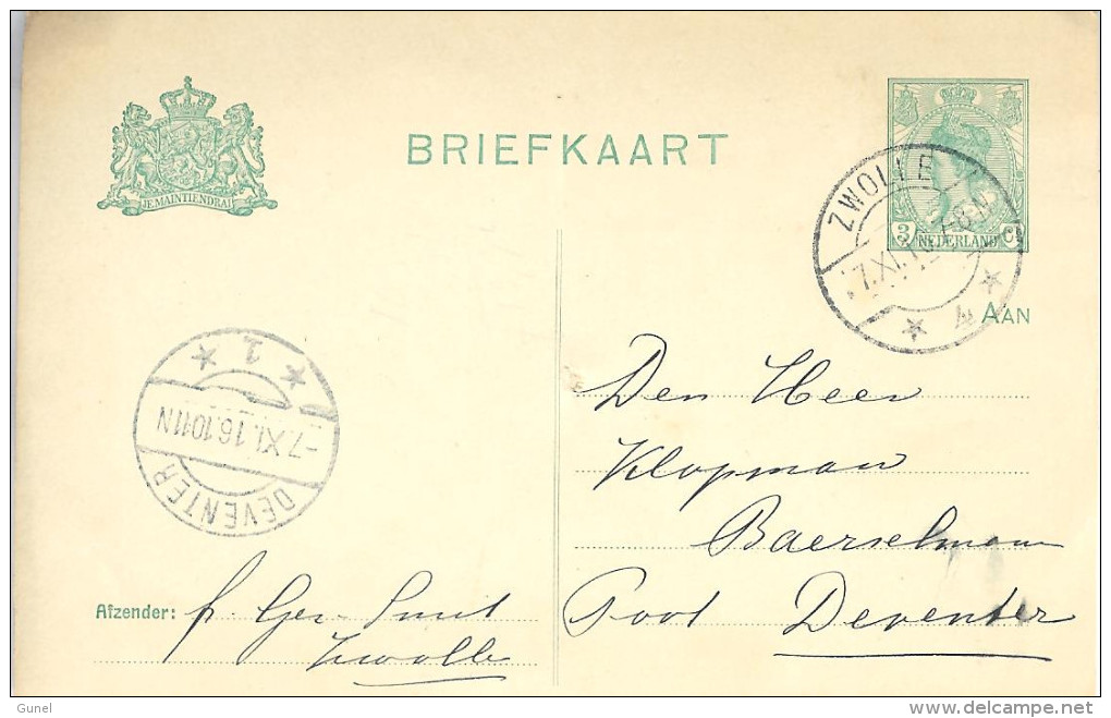 Bk G90  Met Langebalk Zwolle 4 En Deventer 1 Naar Deventer - Postal Stationery