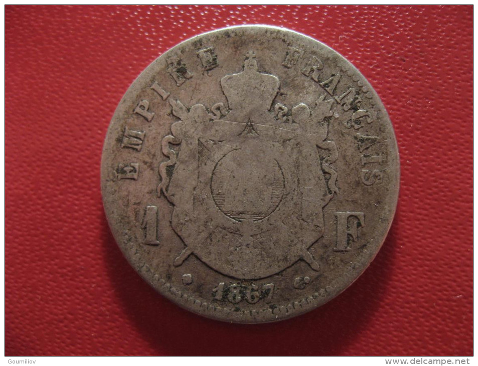 1 Franc 1867 BB Strasbourg Napoléon III 1560 - Autres & Non Classés