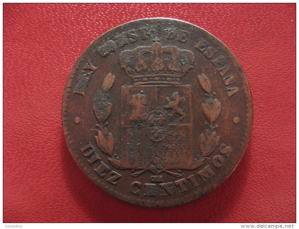 Espagne - 10 Centesimos 1879 OM Alfonso XII 1500 - Premières Frappes