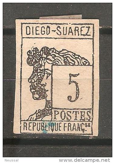 Sello Nº 7 Diego Suarez. - Used Stamps