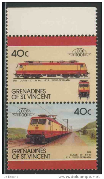 Grenadines Of St. Vincent 1987 Mi 545 /6 YT 509 /0 ** Locomotive Class 120 Bo-Bo (1979), West Germany / Lokomotive - Trenes