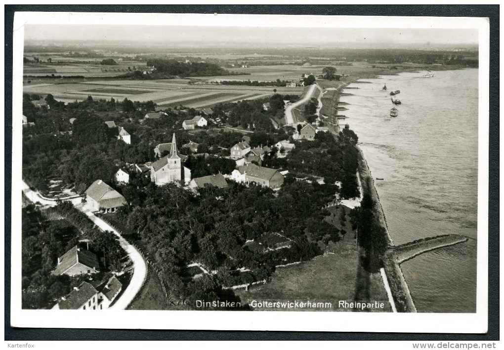 Dinslaken _ 1, Götterswickerhamm, Rheinpartie, Rhein, Niederrhein, 4.6.1940, Cramers Kunstanstalt - Dinslaken